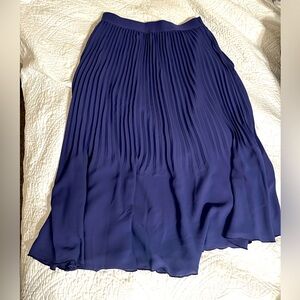 Elegant Blue Pleated Skirt